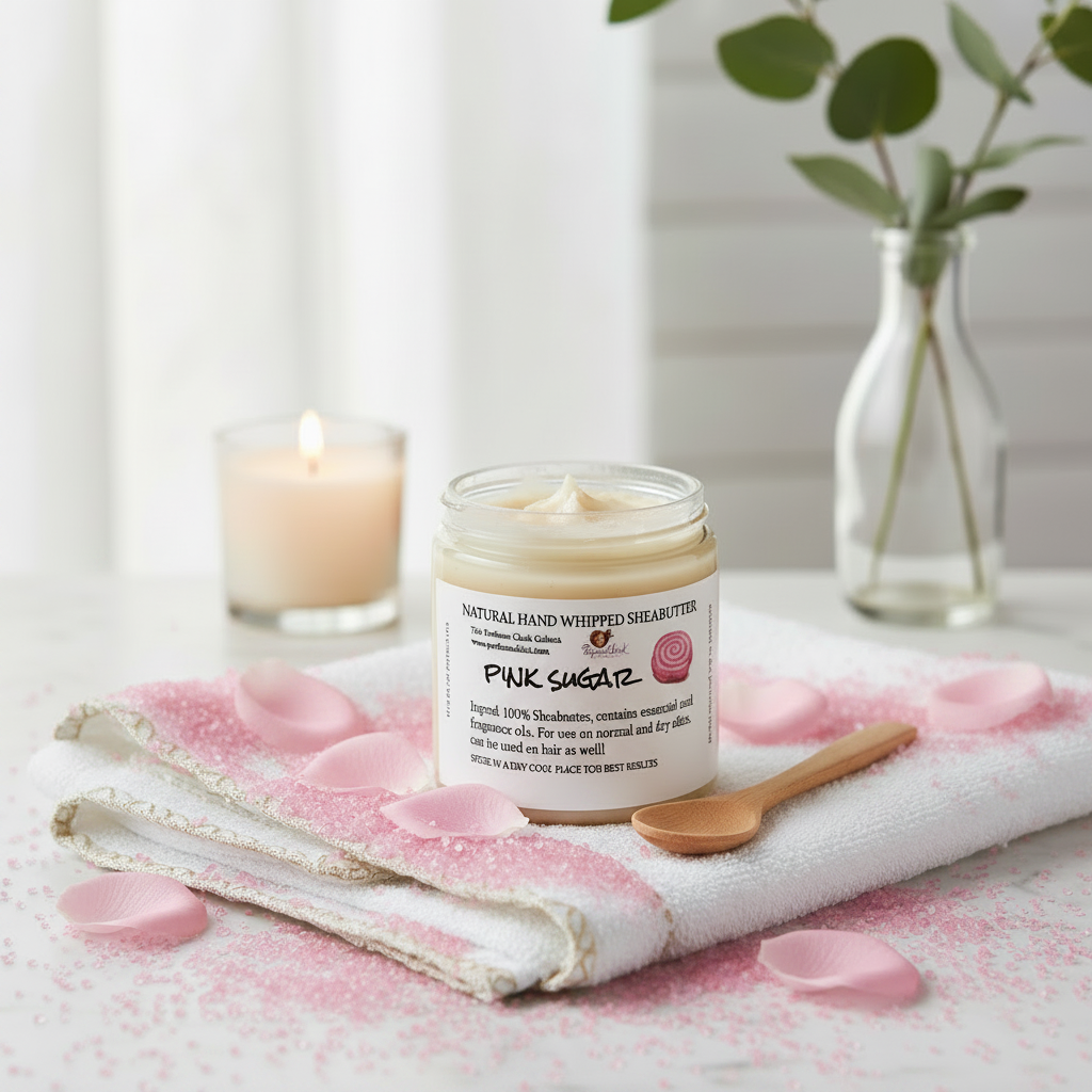 Pink Sugar
A sweet fruity cotton candy fragrance. Size: 4 oz jar.